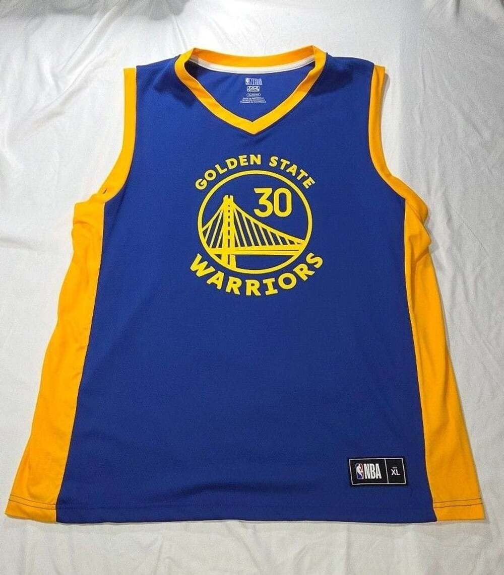 NBA Golden State Warriors Stephen Curry 30 Jersey Size XL Blue